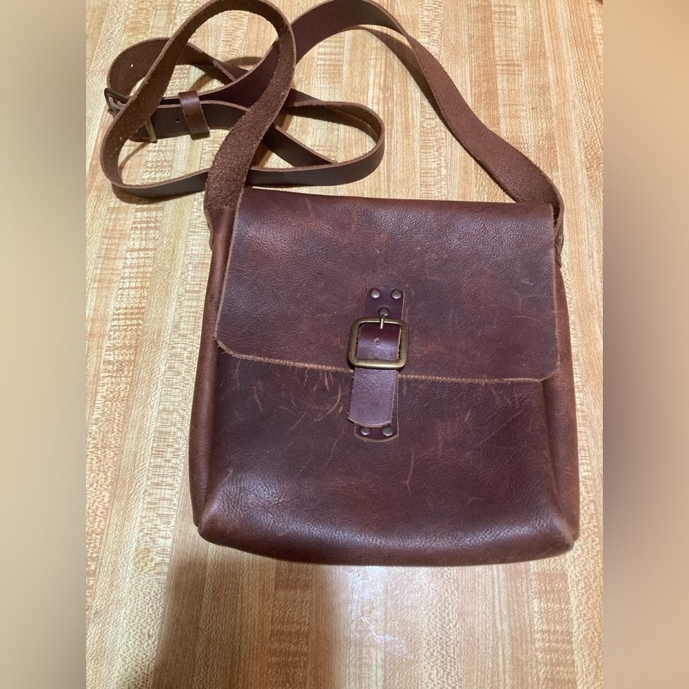 Jeani& Nicols Brown Genuine Leather handmade Crossbody Bag